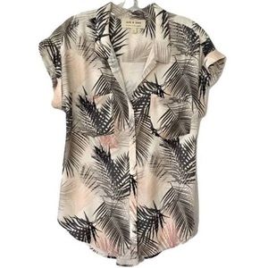 Cloth & Stone Anthropology button-down palm shirt